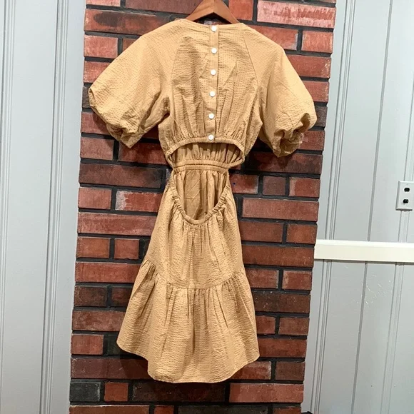 🎊HP🎊Madewell Puff-Sleeve Cutout Dress - Picture 5 of 16